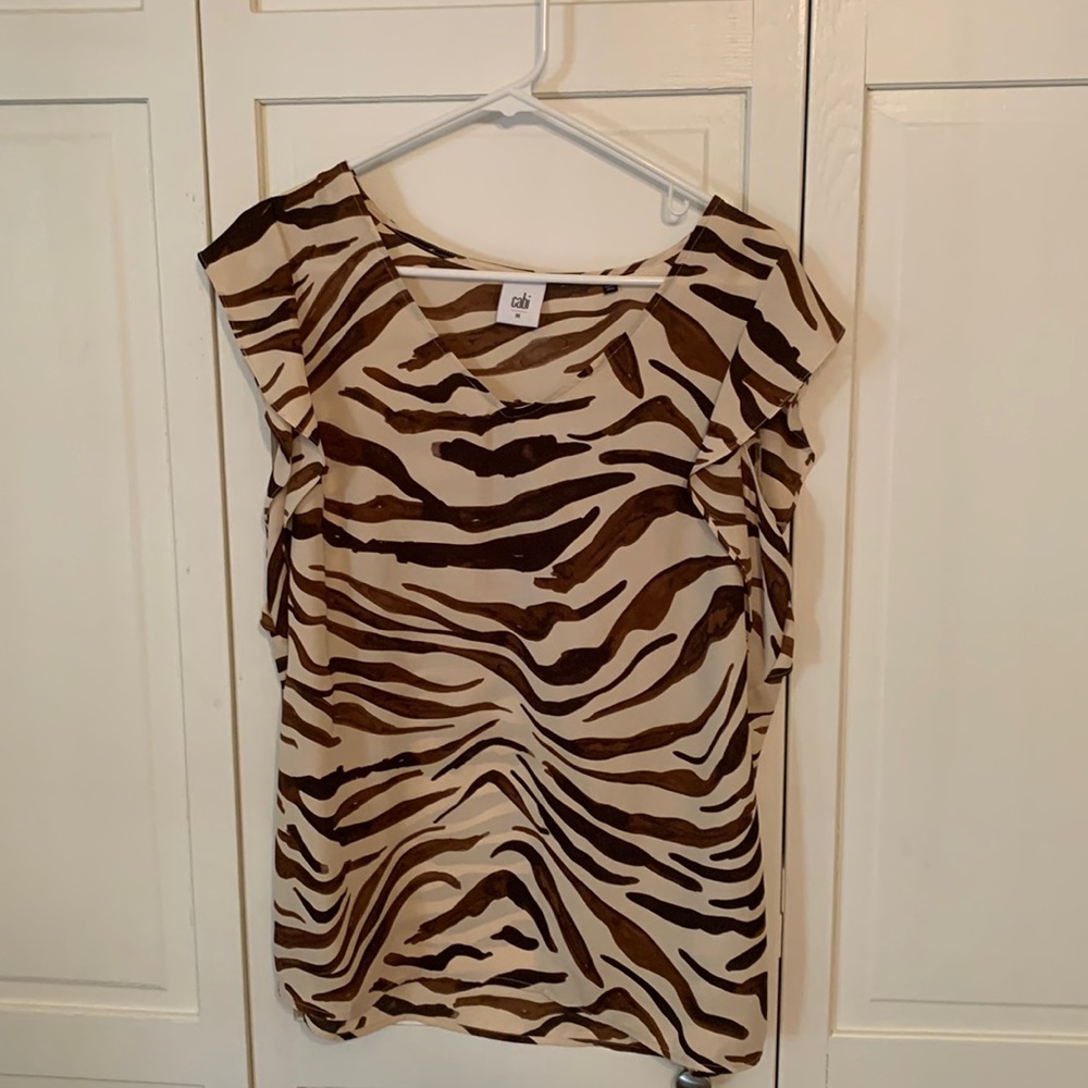 Animal print Cabi top